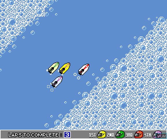 In-game screen of the game Micro Machines on Commodore Amiga
