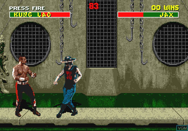 In-game screen of the game Mortal Kombat II on Commodore Amiga