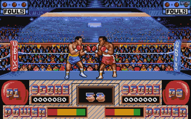 In-game screen of the game Pro Boxing Simulator on Commodore Amiga