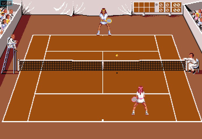 In-game screen of the game Pro Tennis Tour 2 on Commodore Amiga
