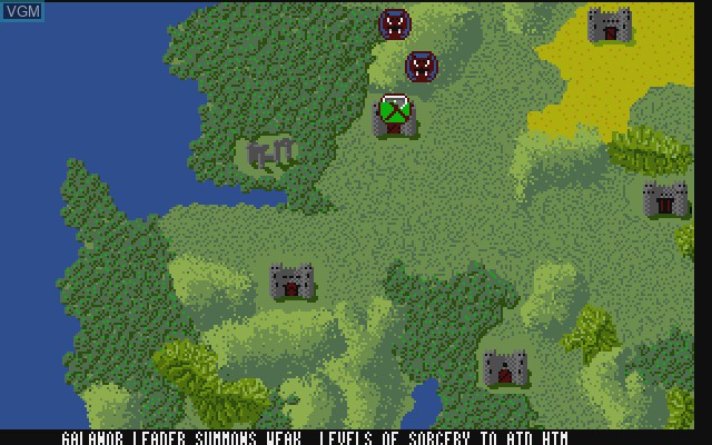 In-game screen of the game Sorcerer Lord on Commodore Amiga