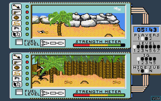 In-game screen of the game Spy vs Spy 2 - The Island Caper on Commodore Amiga