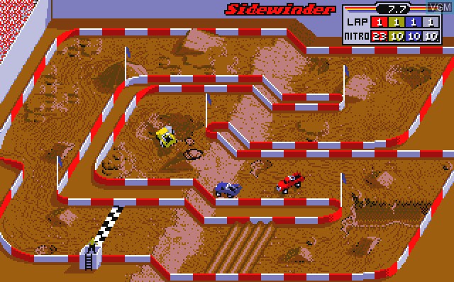 In-game screen of the game Super Off Road on Commodore Amiga