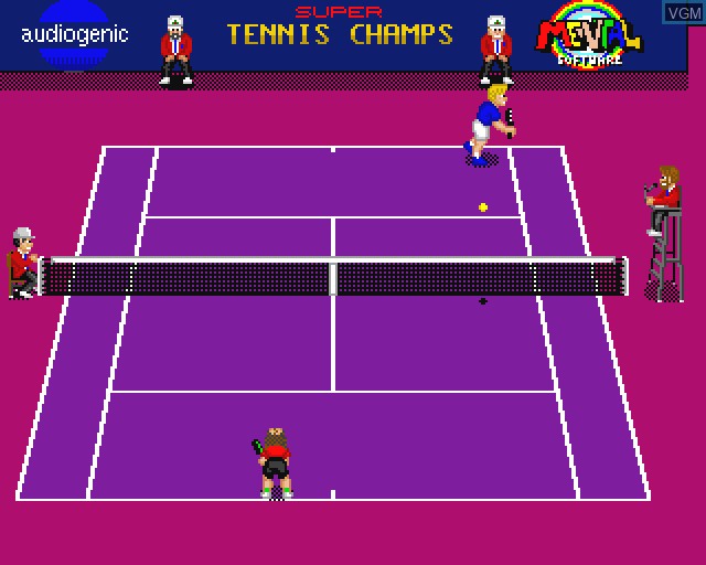 In-game screen of the game Super Tennis Champs on Commodore Amiga