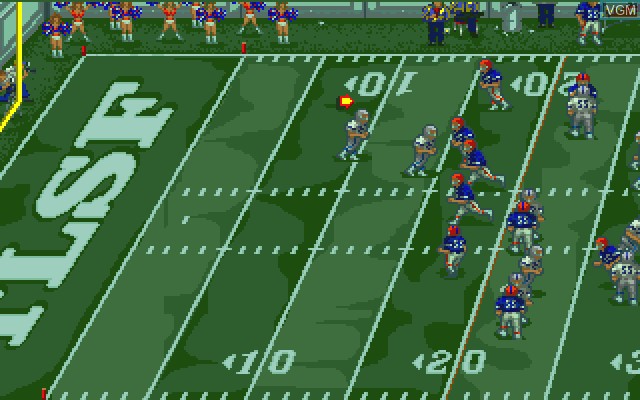 In-game screen of the game Tom Landry Football Deluxe on Commodore Amiga