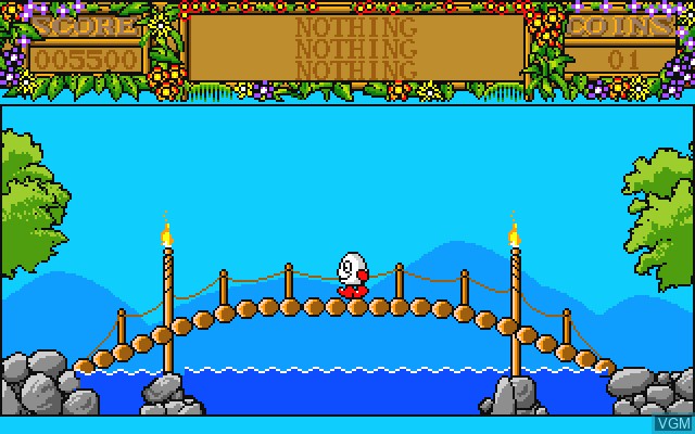 In-game screen of the game Treasure Island Dizzy on Commodore Amiga