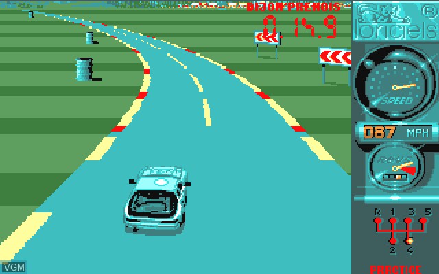 In-game screen of the game Turbo Cup on Commodore Amiga