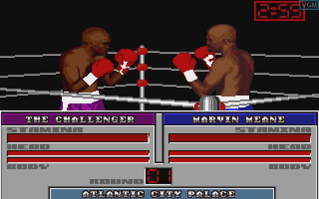 In-game screen of the game TV Sports Boxing on Commodore Amiga