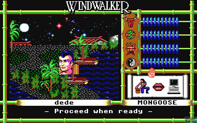 In-game screen of the game Windwalker on Commodore Amiga