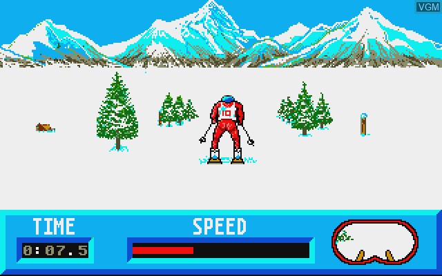 In-game screen of the game Winter Challenge on Commodore Amiga