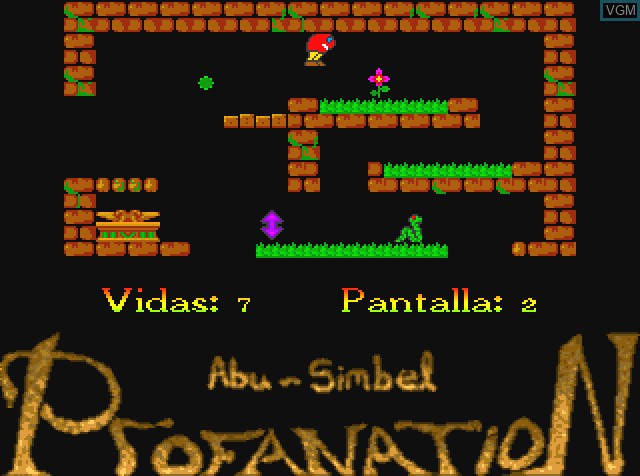 In-game screen of the game Abu Simbel Profanation on Commodore Amiga