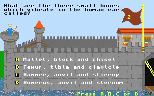 In-game screen of the game Answer Back - Junior Quiz on Commodore Amiga