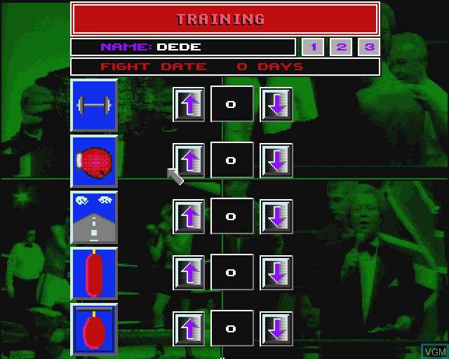In-game screen of the game Boxing Masters on Commodore Amiga