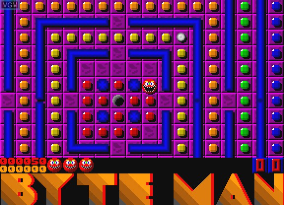 In-game screen of the game Byte Man on Commodore Amiga