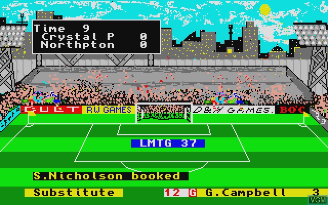 In-game screen of the game Football Director II on Commodore Amiga
