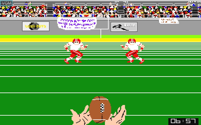 In-game screen of the game GFL Championship Football on Commodore Amiga
