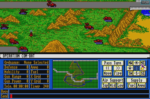 In-game screen of the game Operation Com-bat on Commodore Amiga