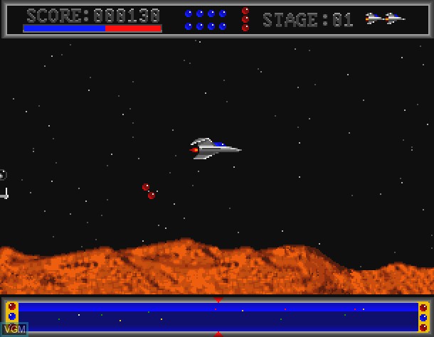 In-game screen of the game Silver Eagle on Commodore Amiga