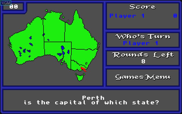 In-game screen of the game World Tour - Australia on Commodore Amiga