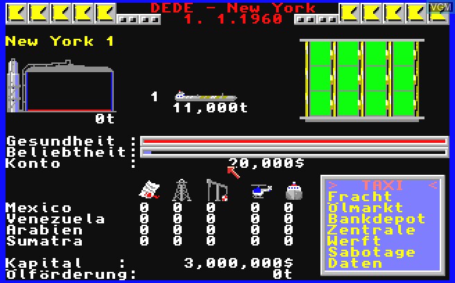 In-game screen of the game Yuppi's Revenge on Commodore Amiga