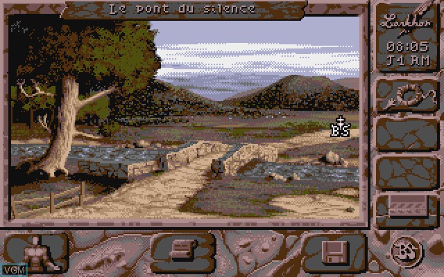 In-game screen of the game Black Sect on Commodore Amiga