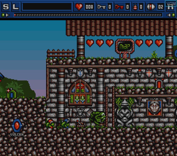 In-game screen of the game Bograts - The Puzzling Misadventure on Commodore Amiga
