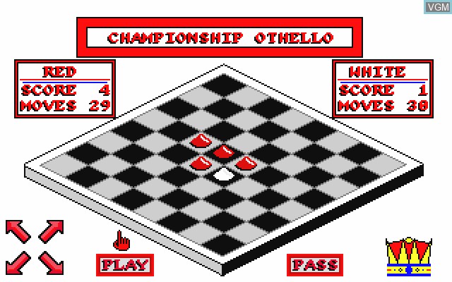 In-game screen of the game Championship Othello on Commodore Amiga