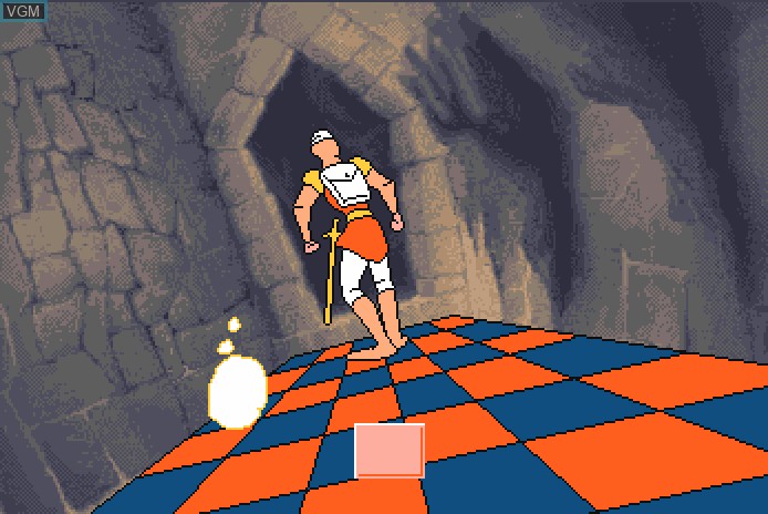 In-game screen of the game Dragon's Lair - Escape from Singe's Castle on Commodore Amiga