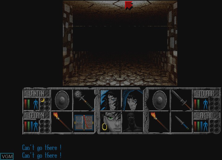 In-game screen of the game Evil's Doom on Commodore Amiga