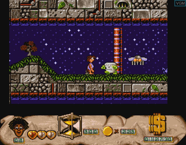 In-game screen of the game Forest Dumb Forever!!! on Commodore Amiga