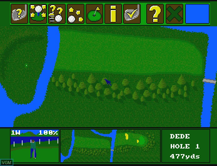 In-game screen of the game International Golf on Commodore Amiga
