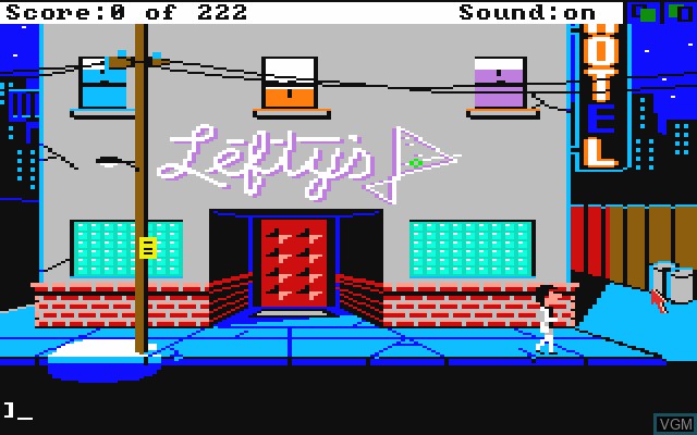 In-game screen of the game Leisure Suit Larry in the Land of the Lounge Lizards on Commodore Amiga