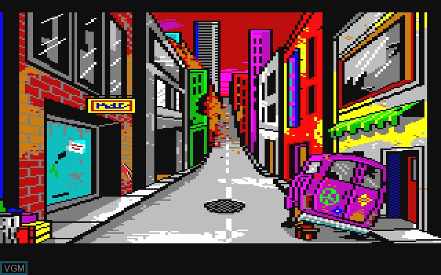 In-game screen of the game Manhunter 2 - San Francisco on Commodore Amiga