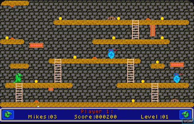 In-game screen of the game Runaway Mike on Commodore Amiga