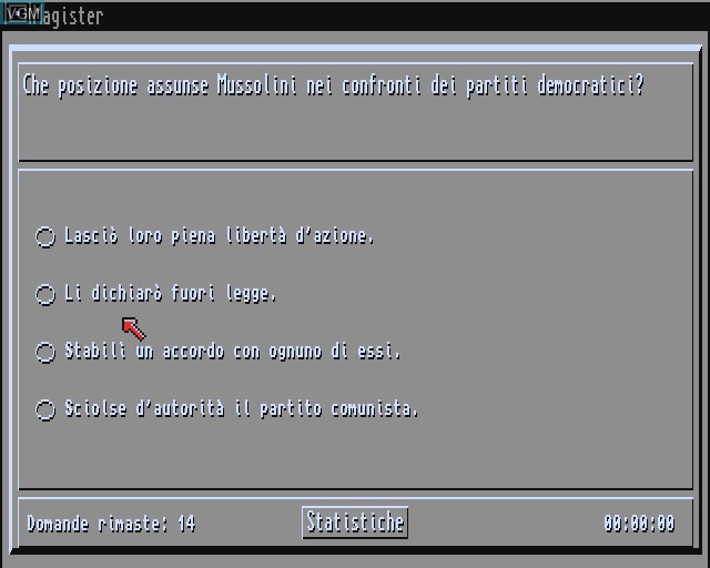 In-game screen of the game Magister - Dittature e la II Guerra Mondiale, Le on Commodore Amiga