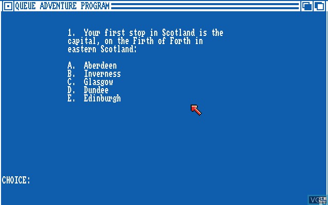 In-game screen of the game World Geography Adventure II - Europe on Commodore Amiga