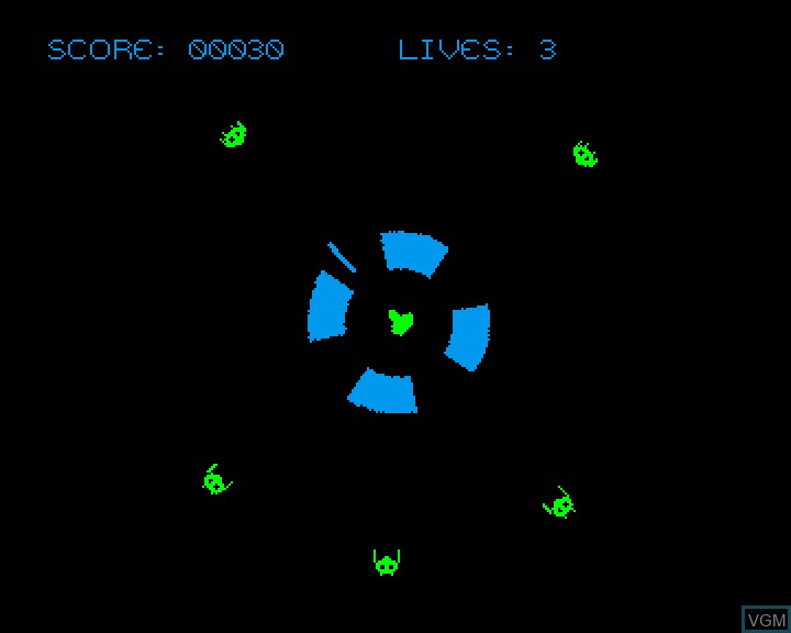 In-game screen of the game Attack of the Green Smelly Aliens from Planet on Commodore Amiga