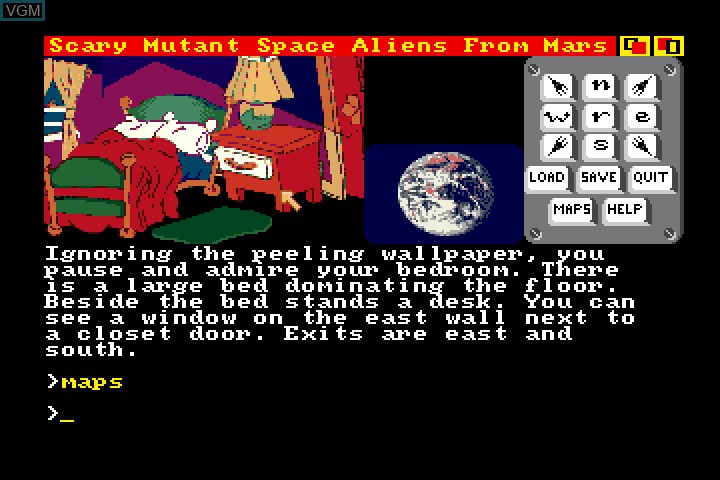 In-game screen of the game Scary Mutant Space Aliens From Mars on Commodore Amiga