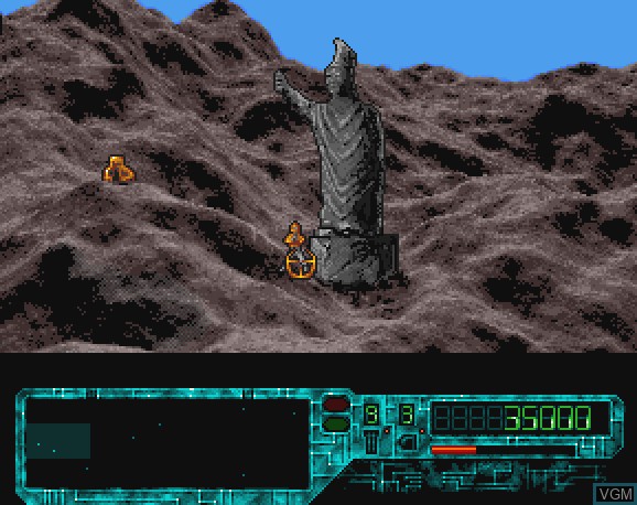 In-game screen of the game Alien Target on Commodore Amiga
