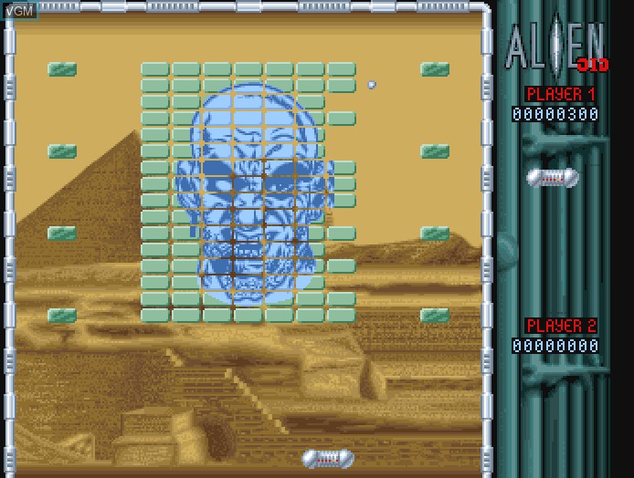 In-game screen of the game Alienoid on Commodore Amiga