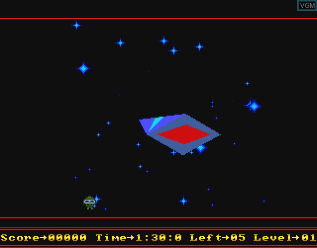 In-game screen of the game Astro Chase on Commodore Amiga