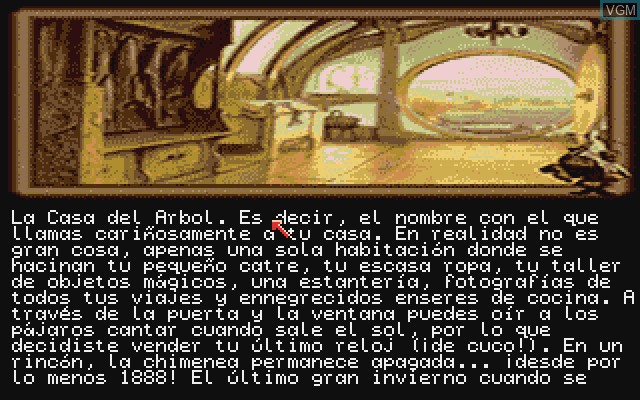 In-game screen of the game Aventuras de Rudolphine Rur, Las - Parte 1 - El Valle on Commodore Amiga