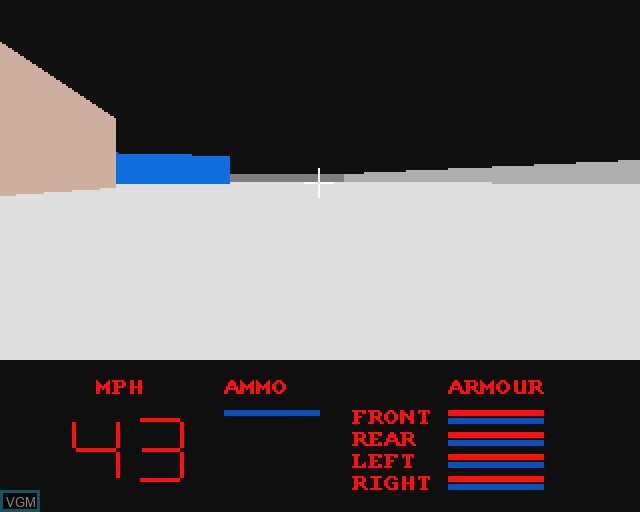 In-game screen of the game Battle Cars on Commodore Amiga