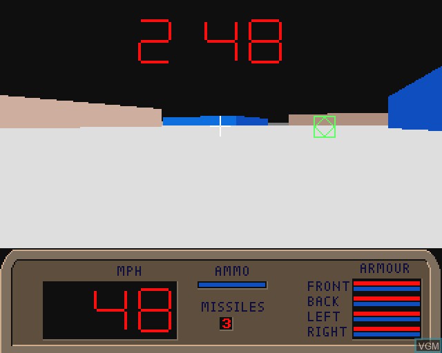 In-game screen of the game Battle Cars II on Commodore Amiga
