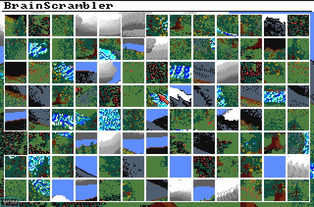 In-game screen of the game BrainScrambler on Commodore Amiga