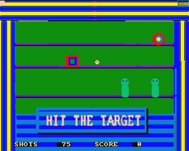 In-game screen of the game Hit the Target on Commodore Amiga