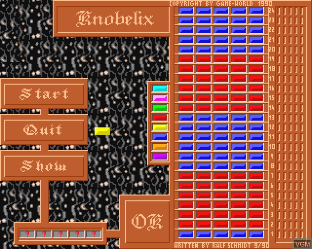 In-game screen of the game Knobelix on Commodore Amiga