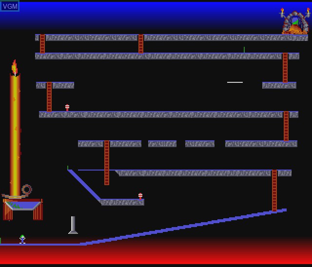 In-game screen of the game Lemmings Level on Commodore Amiga