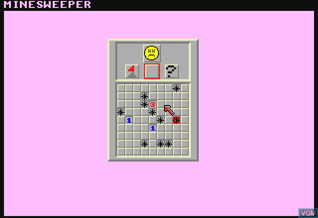In-game screen of the game Minesweeper on Commodore Amiga