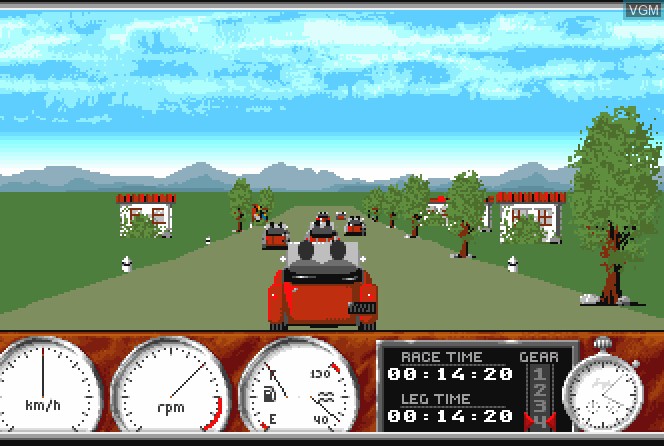 In-game screen of the game 1000 Miglia on Commodore Amiga